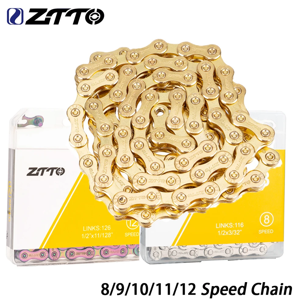 ZTTO 8s 9s 10s 11s 12s Speed MTB Road Bike Chain Universal High Quality Durable Chain 8 9v 10v 11V 12V Current With Missing Link
