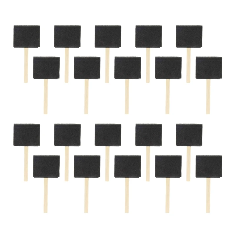 20Pcs Sponge Brushes, Different Size Sponge Paint Brush, Foam Paint Brushes for Painting, Staining, Varnishes, Art Craft