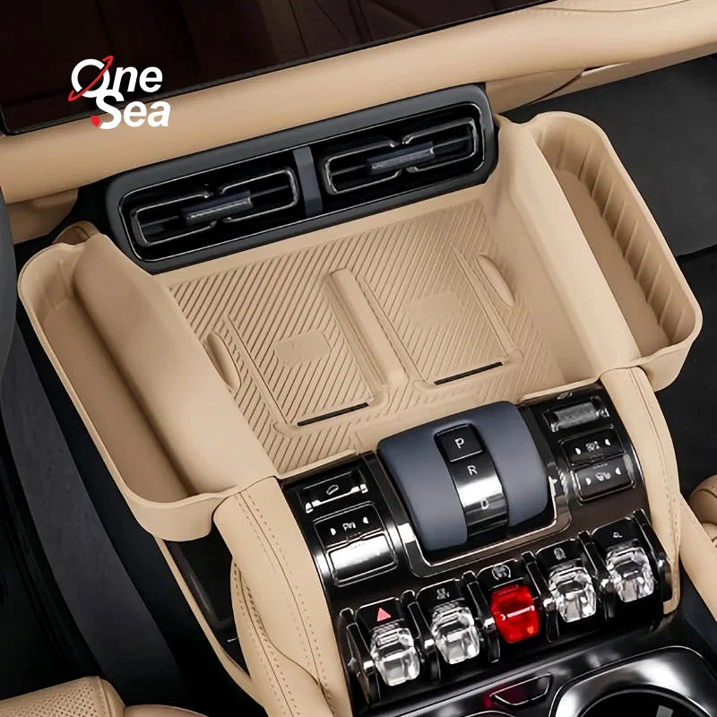 BYD 레오파드 5 2025 개조 차량 센터 콘솔용 자동 무선 충전 실리콘 패드, 미끄럼 방지 수납함 패드 업그레이드 부품