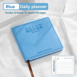 Deluxe Planner Notebook for Daily Scheduling - 192 Pages (Blue)