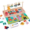 Wooden Kids Clothes Drying Dress-Up Puzzle Jigsaw Montessori Games  Toys Thinking Games Educational Matching Sorting Toys Gifts 1