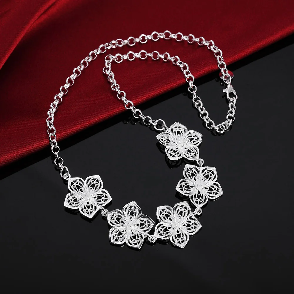 Santorini Silver Necklace for Women – Pure Elegance – Fleur Parfumerie