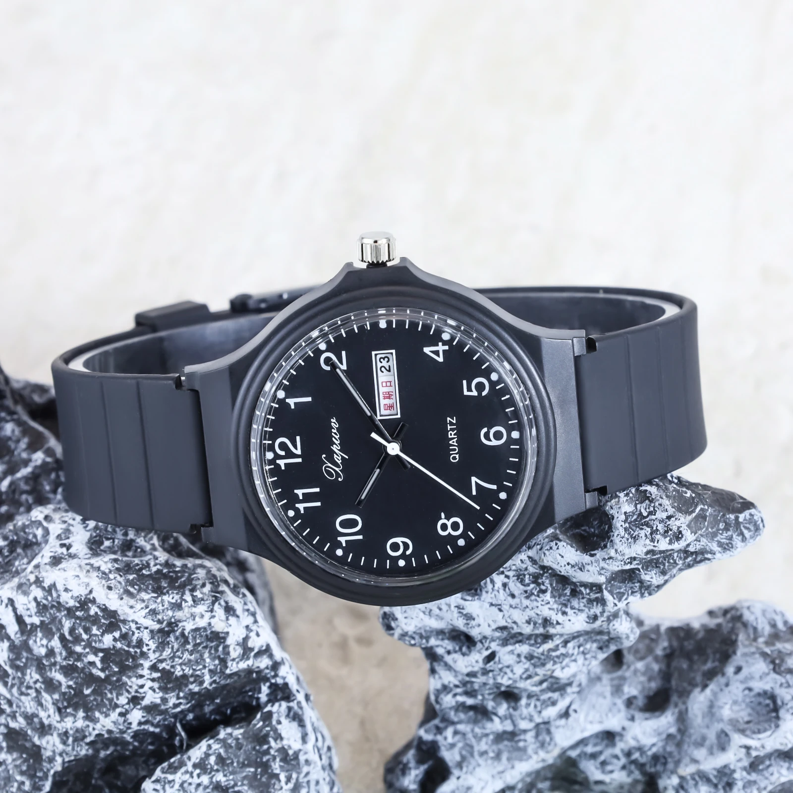 Versatile Dual Calendar Silicone Sports Watch – Waterproof Back-to-School Gift