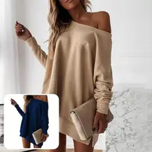 

Stylish Oversized Sweatshirt Breathable Warm One Off Shoulder Long Sleeve Sweatshirt Tunic Blouse Oversized Sweatshirt