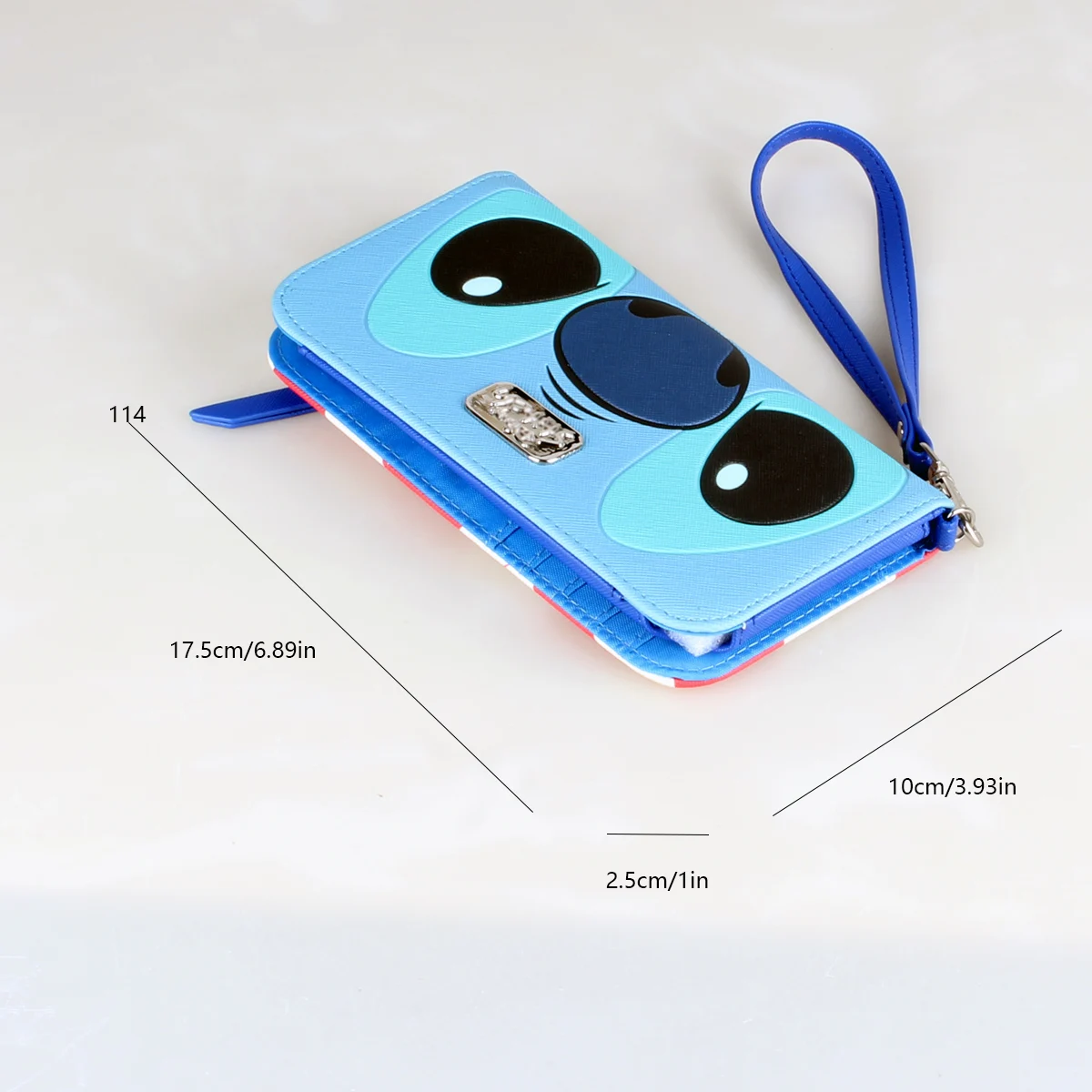 Disney Stitch Phone Wallet Fashion Personalized Card Holder Coin Purse ID Window