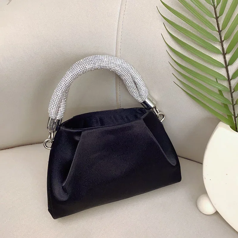 Vintage diamond Faux Suede Bags Women Luxury Designer Handbag Purses 2025 New  PU Leather Plush Ornaments Underarm Shoulder