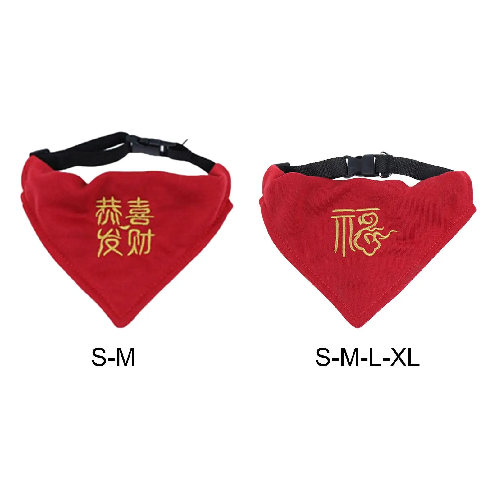 

Dog Bandana Collar Triangle Bibs New Year Birthday Gift Washable Pet Costume