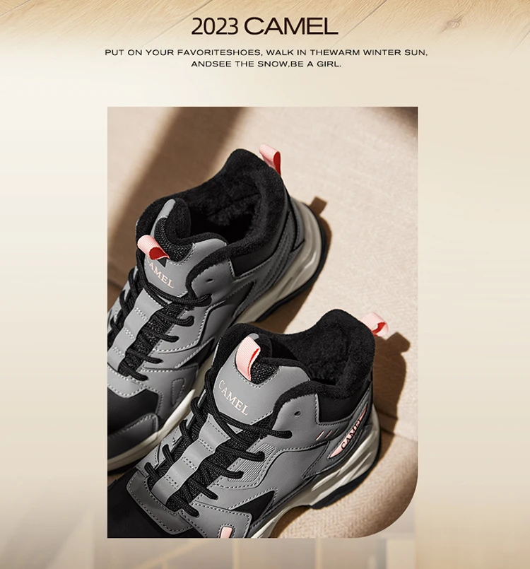 Description Picture 6 of itemGOLDEN CAMEL Outdoor Hiking Shoes Women Winter Boots Waterproof Non-slip Velvet Warm Sports High-top Trekking Shoes Climbing