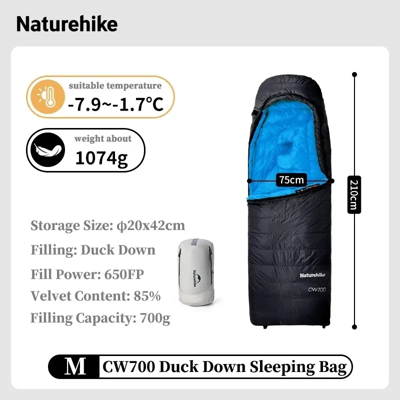 Naturehike Down Sleeping Bag Ultralight Portable Compact Winter