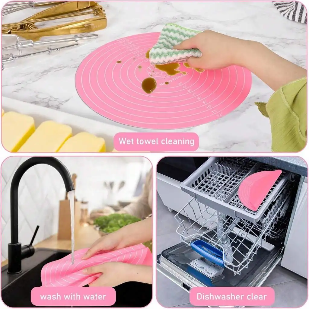 Silicone Non-Stick Baking and Pastry Mat with Measurement Guide