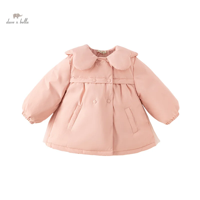 Dave Bella Children Girl's Down jacket Coat 2023 Winter New