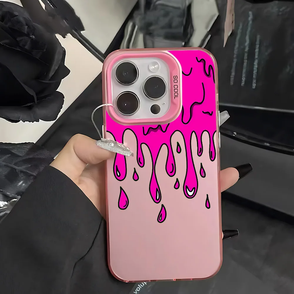Trendy Matte Finish Fashion Ins Pattern Phone Case