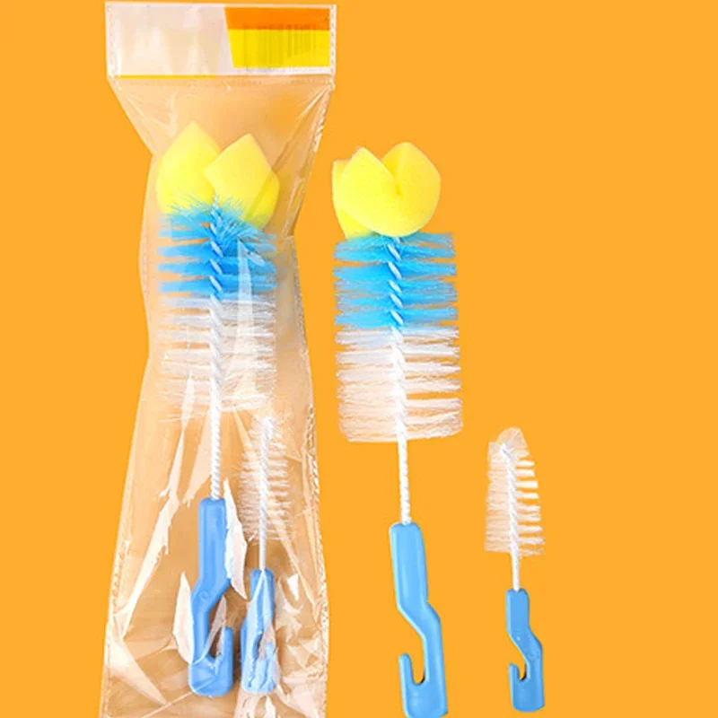 Baby Milk Bottle Cup Cleaner Pacifier Brush 360 Degree Cleaning Tool 2Pcs/set bottle brush,bottle cleaning brush,cleaning brush,cleaning brush set
