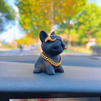 Wear-resistant Bulldog Car Ornaments Feel Comfortable Resin Material Car Dashboard Decoration Car Accessories Interior Decor 6