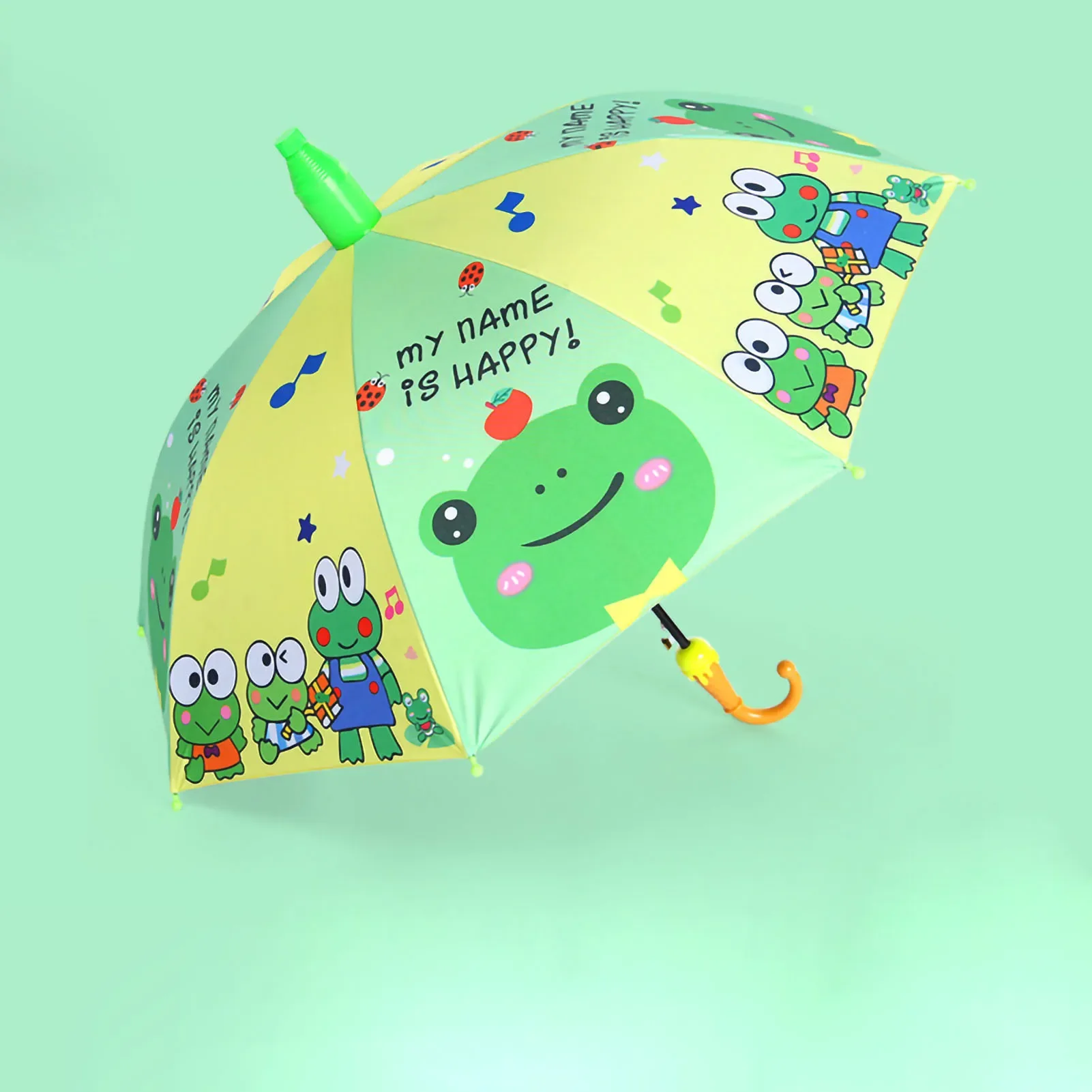 Cartoon Long Handle Umbrella Fully Automatic Cute Patterns Dual Use Children Umbrella For Kids Kindergarten