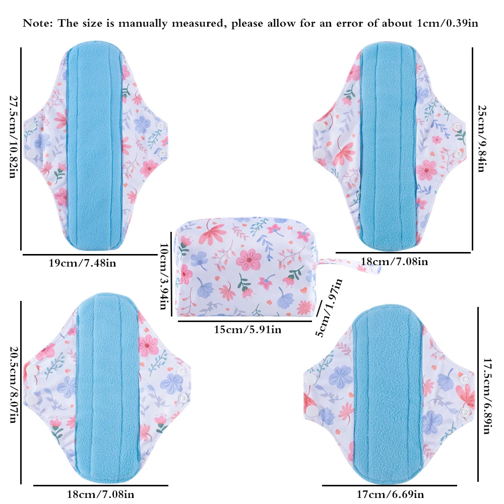 BIAI Hot Polar Fleece Sanitary Pads Set Washable Menstrual Pads Reusable Nursing Pad Ladies Bratehable Cloth Menstruation Gift Sanitary Pads