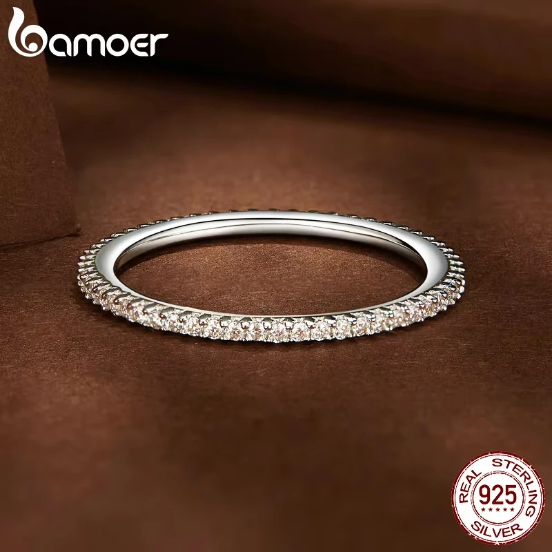 Moissanite Eternity Bands Minimalist Stackable Ring 925 Sterling Silver For Women Engagement Fine Jewelry Gift silver rings,silver ring,moissanite ring,wedding rings