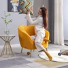 Light luxury post-modern velvet single small sofa 3