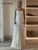Elegant 3D Floral White Long Dress Women Patchwork Backless Pleated Party Evening Dresses Female 2025 Summer Lady A-line Robes