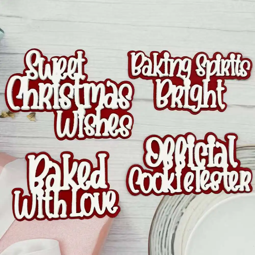 KLJUYP Baking Sentiments Metal Cutting Dies Stencils for DIY Scrapbooking/album Decorative Embossing DIY Paper Cards