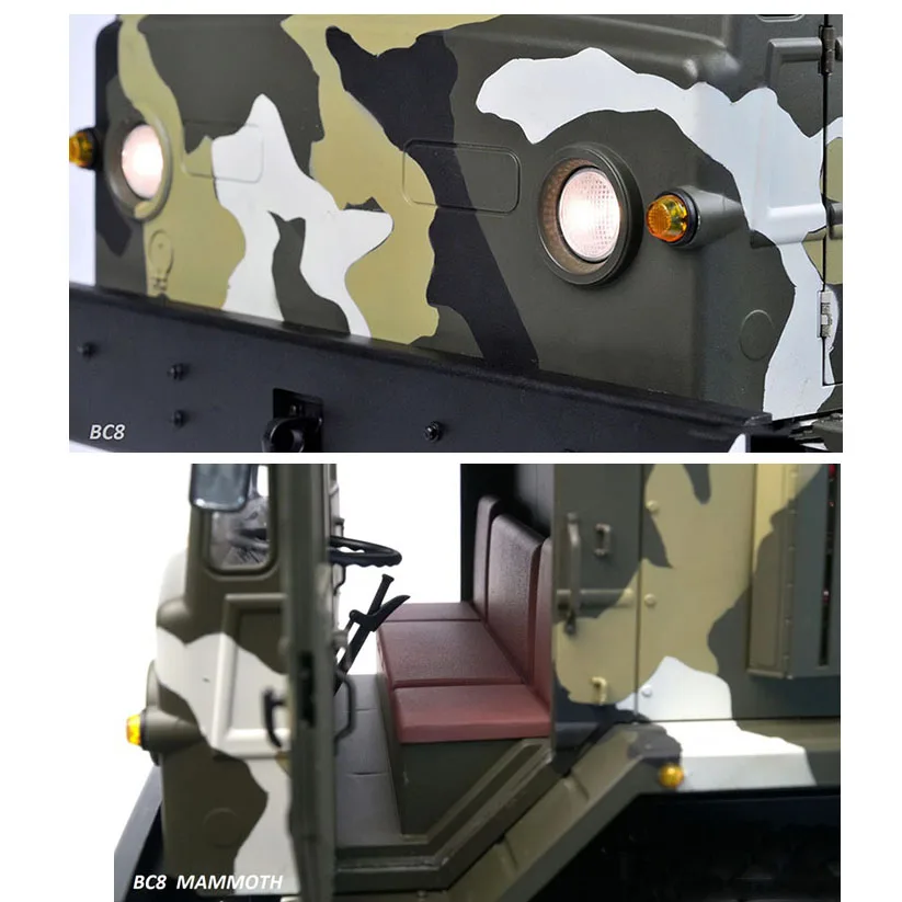 CROSSRC RC BC8C Mammoth 8*8 Car Military Truck 1/12 KIT UBEC Motor Light and Sound Unassembled Outdoors Toys Model TH11100 4