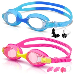 Youth Swim Goggles Pack - Anti - Fog, UV Protection, Leak - Proof Design with Easy - Adjust Straps (Combo - 04)