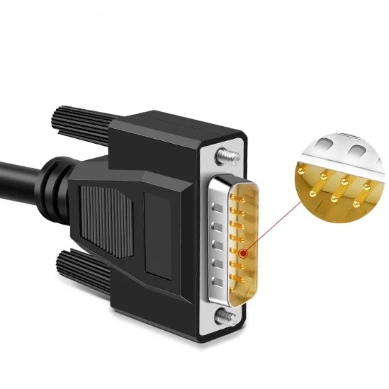 Cabo de Dados Db15 Macho para Fêmea Conector de 15 Pinos Linhas de 15 Pinos Porta Serial Cabo Paralelo Db15 - Imagem 6