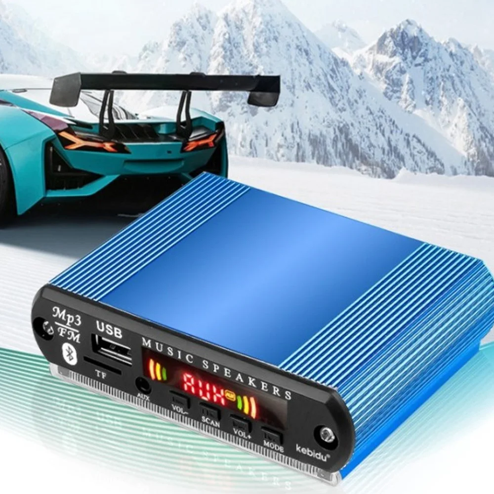 MP3 플레이어 블루투스 디코더 보드 액세서리, 녹음 기능 포함, 2x15W 앰프 지지대, USB, SD, FM 오디오 모듈, 파란색