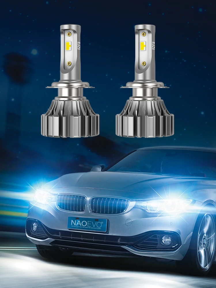 Bombilla LED para faro delantero de coche, luz de 12v, 3 colores, H4, H7,  H8, H11, 9005, HB3, 9006, HB4, 3000K, 4500K, 6500K, 12000LM, 1 par -  AliExpress