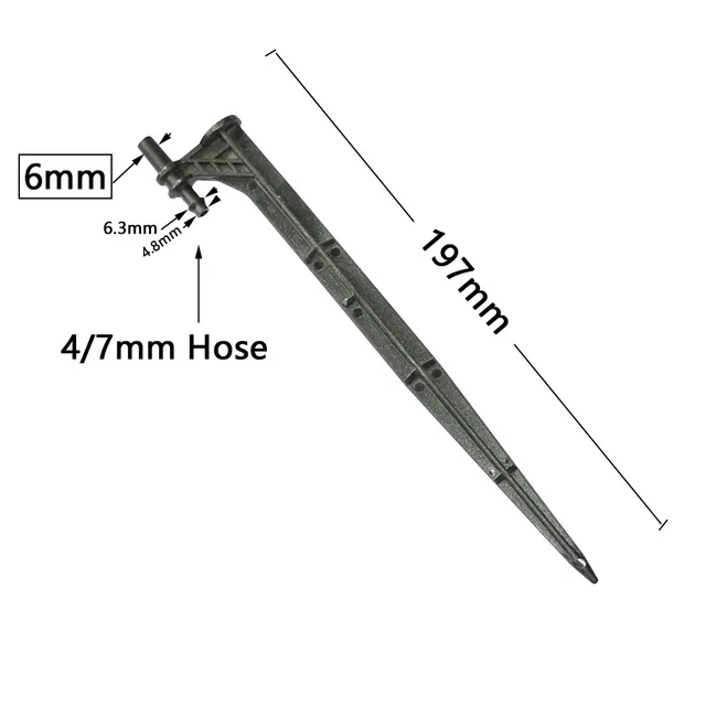 6 Mm -Es 7,5 Kerti Mikro Sprinklerek Fúvóka Támogató Műanyag Tüske Csepegtető Öntözőrendszer Köd Víz Tömlő Csatlakozó - Image 3