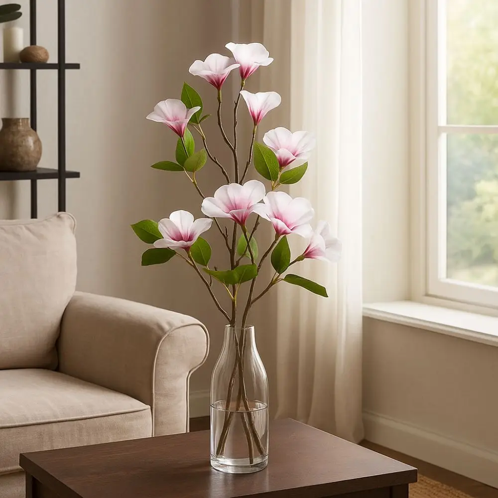 Long Branch Artificial Viola Tricolor Flower Simulation Plastic Silk Heartsease Flowers Real Touch Handmade Fake Plants