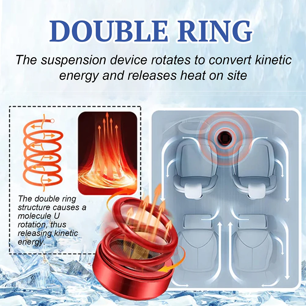 1-10PC Electromagnetic Ice Melting Deicer Solar Powered Kinetic Molecular Heater Snow Remover Car Perfume Diffuser Air Freshener