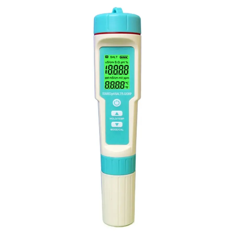 Misuratore Di Ph/Tds/Ec/Orp/S.G/Salinità/Temp 7 In 1 Con Tester Di Ph Atc, Misuratore Di Ph Per Acquari, Misuratore Di Ph Per Acqua Potabile Per Uso D