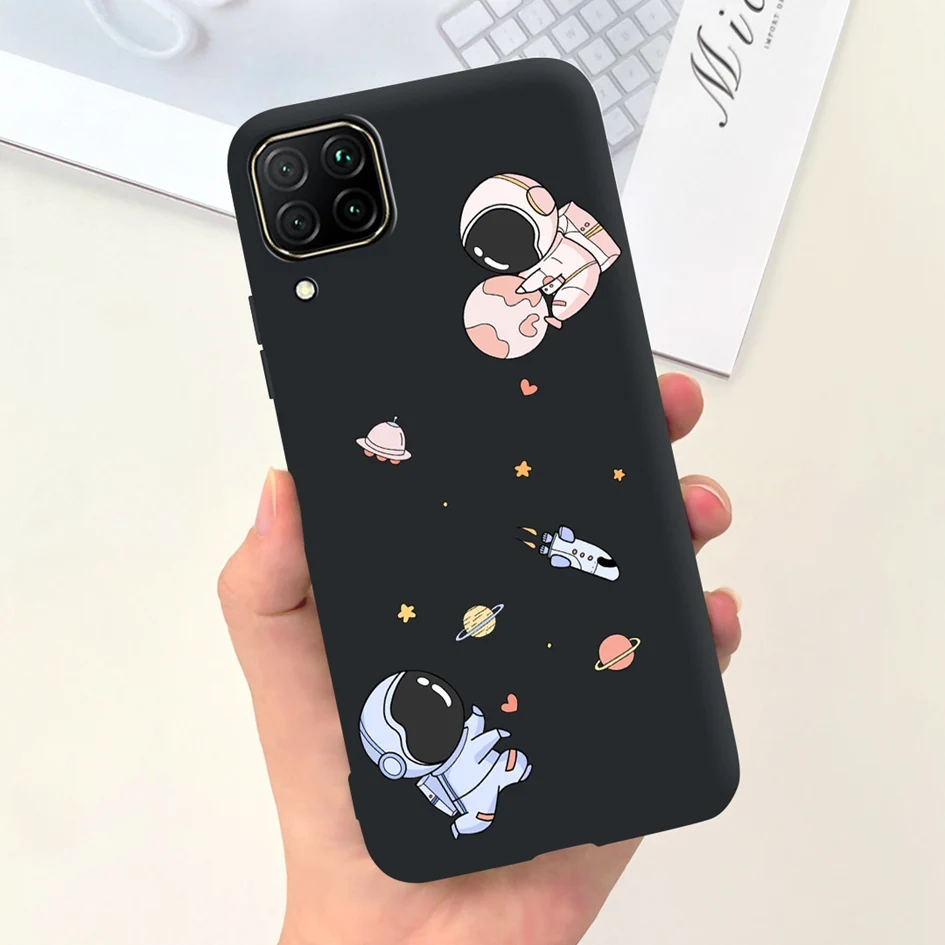 Cute Astronaut Shockproof Silicone Phone Case - Soft Candy TPU Cover and Bumper