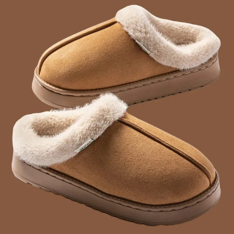 Women's Plush Fleece-Lined Winter Slippers-Non-Slip Indoor Shoes with Memory Foam Sole, Machine Washable Home Comfort for Cold