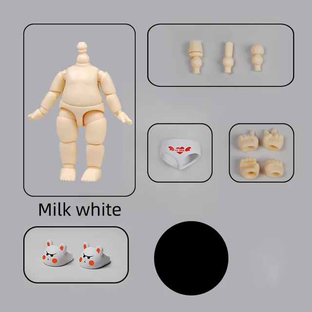 MINI Ob11 Doll YMY Small Dolls Body for BJD Doll Head,GSC,Obitsu 11 Doll Accessories Movable Joint Body Toys for Girls and Boys 3