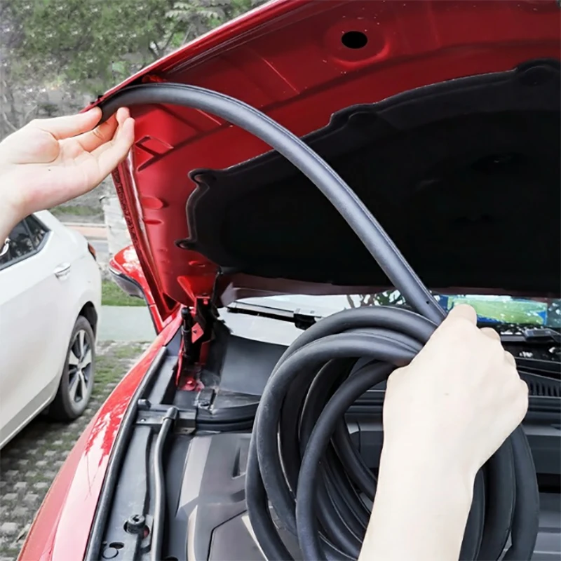 Door Window Sealing Strip 4m B P Z D Shape Type Car Door Seal Strip EPDM Rubber Noise Insulation Weatherstrip Soundproof Car Seal Strong Adhensive Sticker