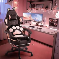 Gaming Chair Cute,Ergonomic Computer Chair with Footrest,Reclining PC for Girl Computer Chair 300lbs for Adult OfficeLiving 1