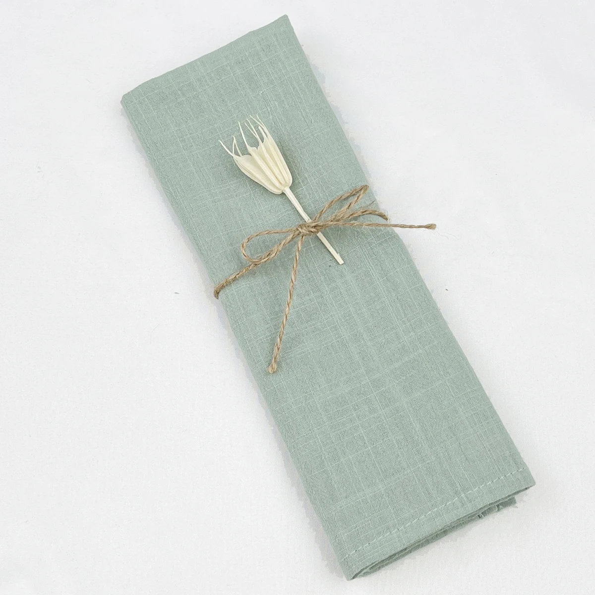 Cotton Napkins Sage Green Factory Serving Cloth Napkins Cotton Fabric Serviette Gauze Table Towels Set for Wedding Decoration Easter