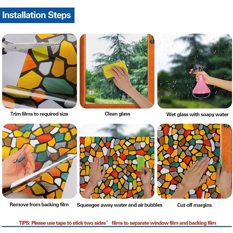 Pellicola Per Vetri Arcobaleno 3D - Privacy E Protezione UV - Adesiva E Riutilizzabile - Foto 5