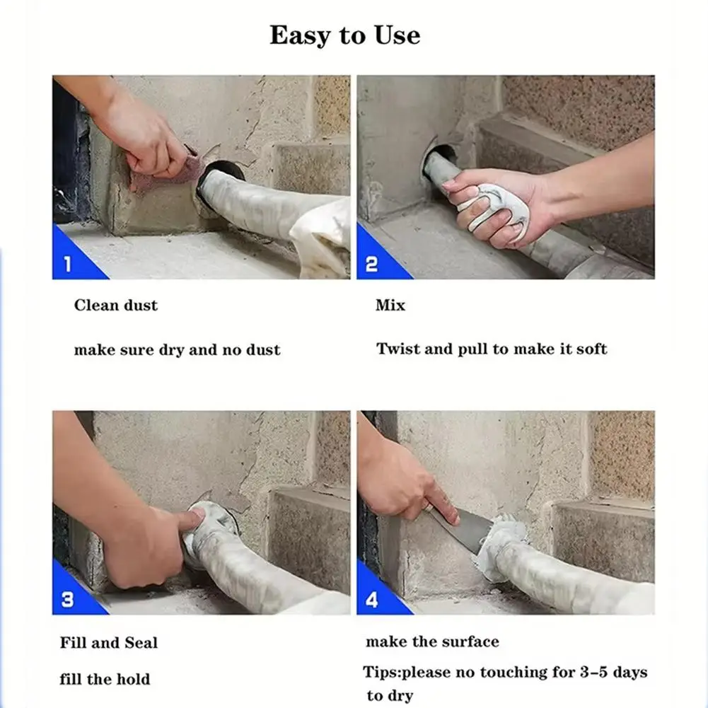 Description Picture 2 of item1/5/10PcHigh Quality New Wall Hole Sealing Glue Waterproof Mending Mud Pipe Sealant Sealing Household AirConditioning Tool S7O4