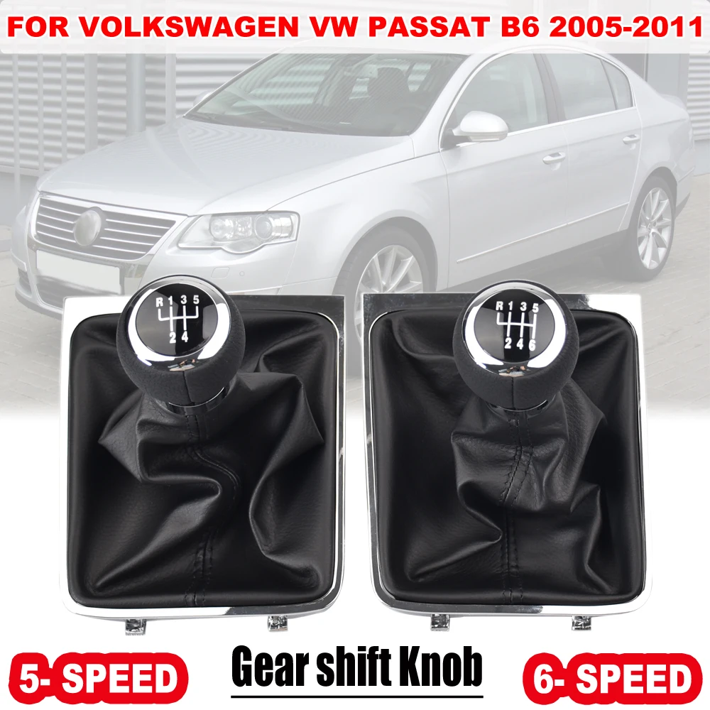 폭스바겐 VW 파사트 B6 2005-2011 용 신제품, 최고 품질 5/6 속도 MT 기어 시프트 노브 레버 스틱, 각반 부트 커버, 자동차 액세서리