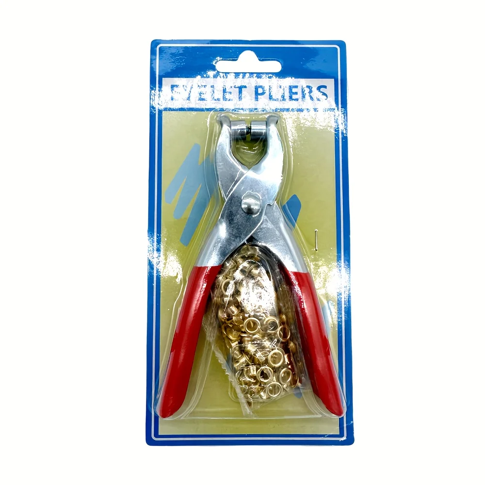 Chrome Plated Leather Crimping Pliers Set 40Mm Crimping Holes Hand Tool for Leather Crafts