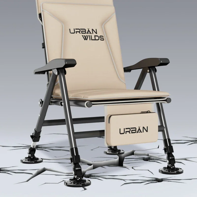 European Style Multi-Function Reclining Fishing Chair Terrain Folding Seat Portable Outdoor Fishing Chair Wide Comfort Design