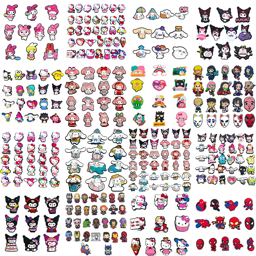 

Hello Kitty Shoe Charms Cartoon Shoe Accessories DIY Clog Shoe Decorations for Garden Sandal Charms Kids Girls Favorite Gifts