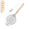 Premium Aluminum Pizza Shovel Peel Lifter Tools Non Slip Wooden Handle Cake Bread Paddle Cheese Cutter Baking Turner Accessorie 4