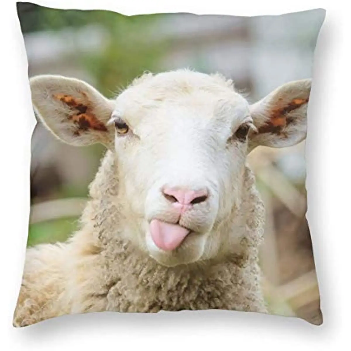 

Funny Sheep Throw Pillow Covers Soft Square Decorative Throw Pillow Cushion Case for Home Sofa Couch Bed Car