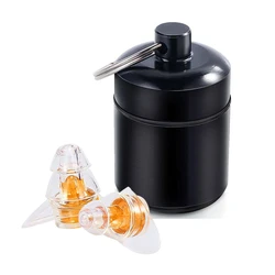 Motorcycle Reusable Silicone Earplugs - Noise Cancelling Hearing Protection (Orange)