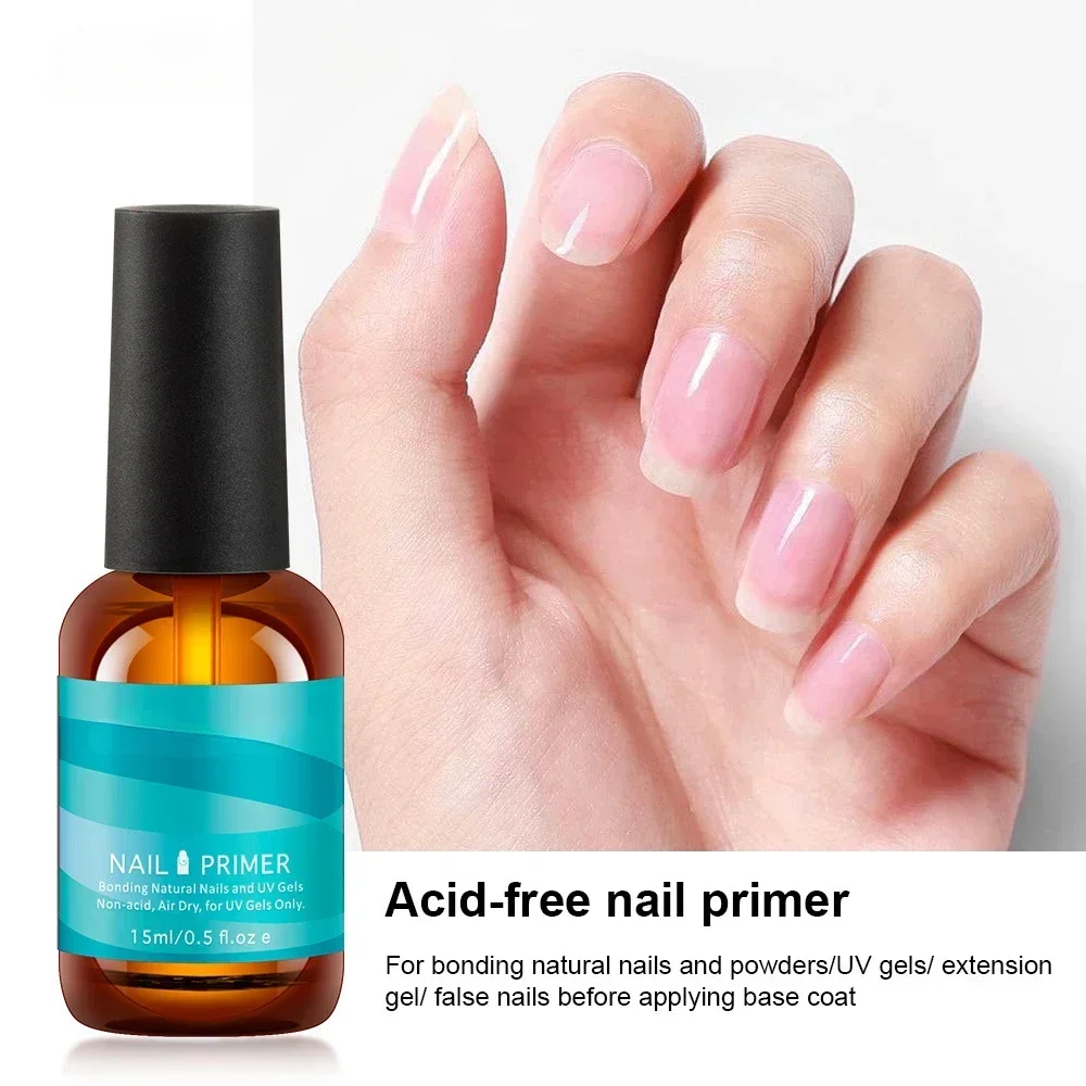 2Pcs 15ml Nail Primer Fast Air Dry Prep Dehydrator For Nail Soak Off Base Primer Gel First Nails Gel for Manicure Tools