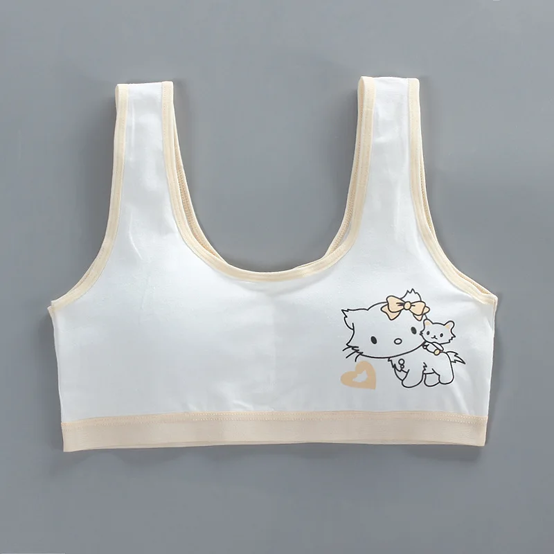 Girls Brassiere Underwear Cotton Kids Bra Adolescente Girls Training Bras Breathable Teenage Girl Top Crop 8-16 Years Sports sports bra training bra cotton bra